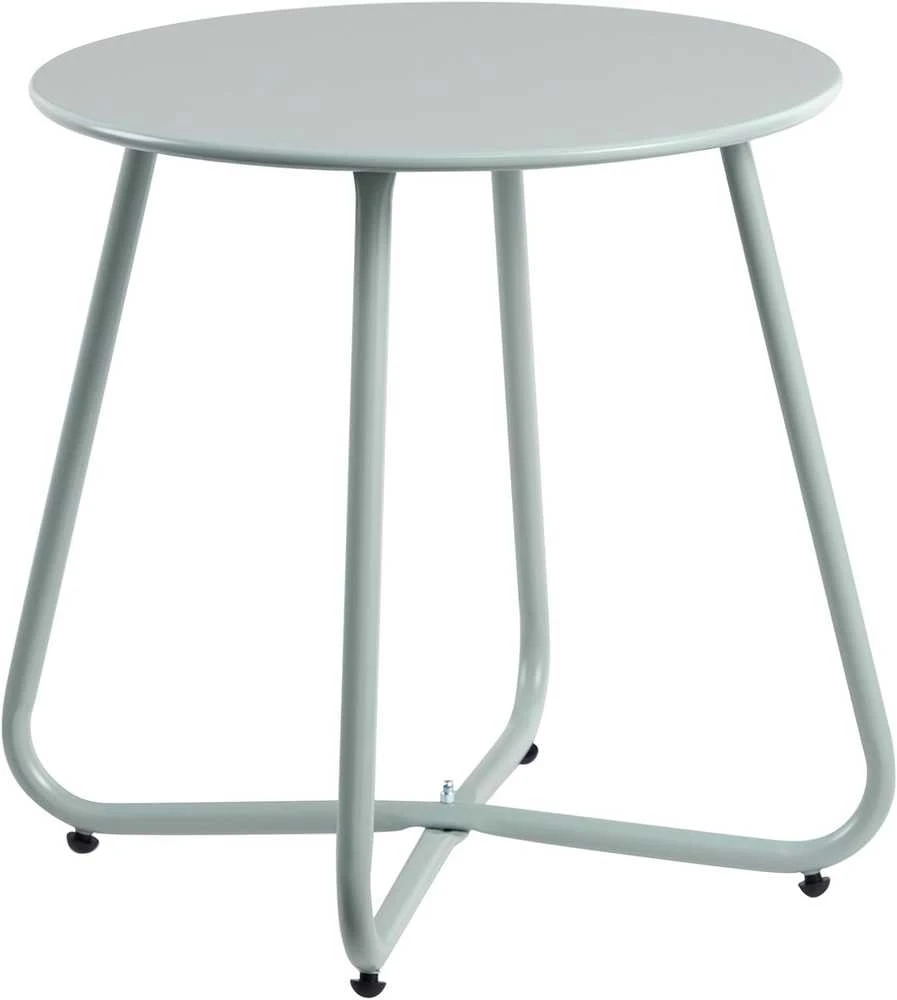 HollyHOME metalinis apvalus lauko staliukas, 45 cm aukščio, 40 cm skersmens, turkio spalvos