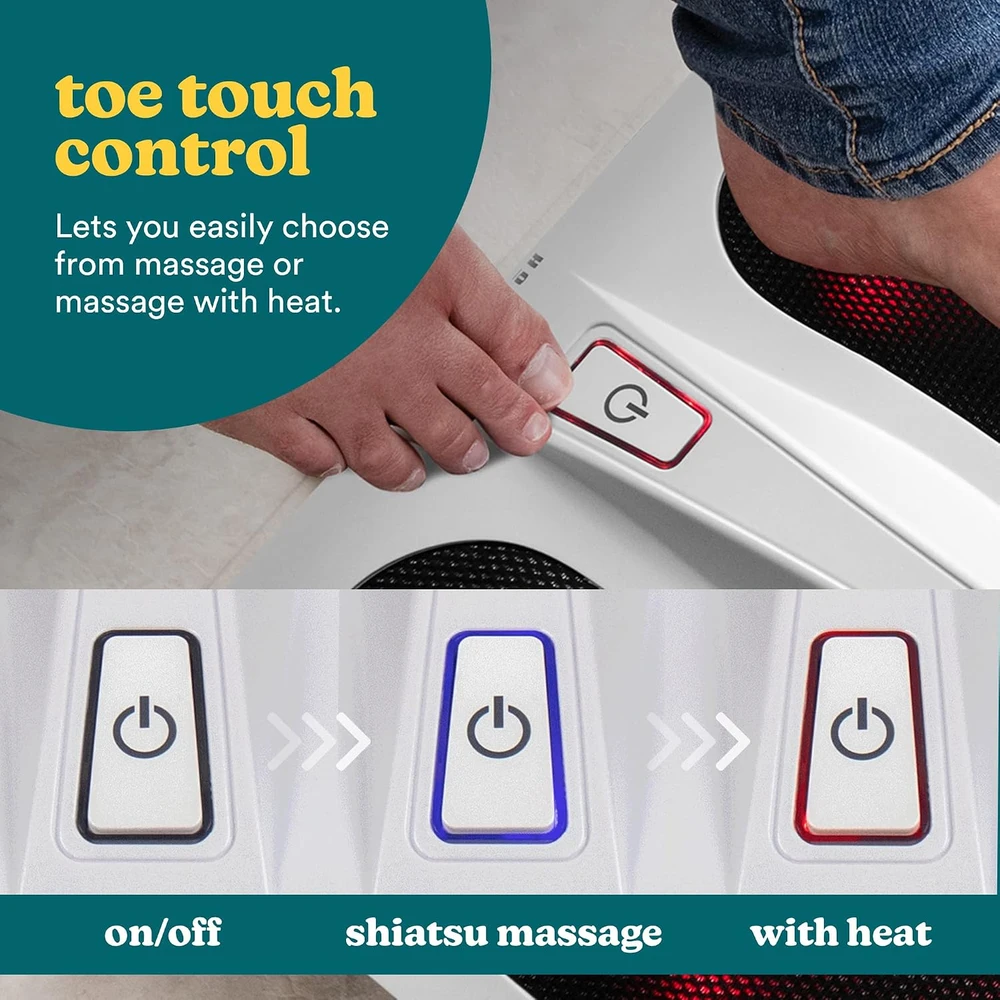 Homedics pėdų masažuoklis Shiatsu su 18 masažinių galvučių ir šildymu FM-TS9-EU