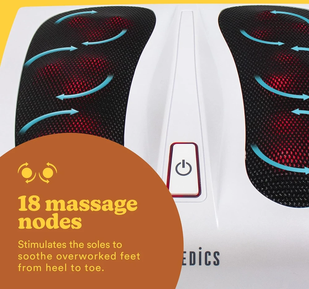 Homedics pėdų masažuoklis Shiatsu su 18 masažinių galvučių ir šildymu FM-TS9-EU