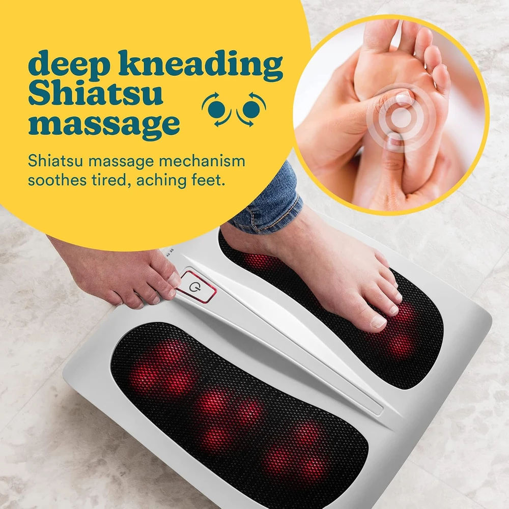 Homedics pėdų masažuoklis Shiatsu su 18 masažinių galvučių ir šildymu FM-TS9-EU