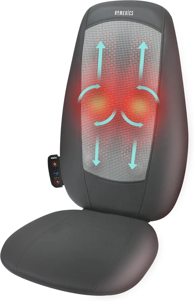 Homedics SBM-180H-EU Shiatsu masažinė kėdė nugarai ir pečiams su šiluma