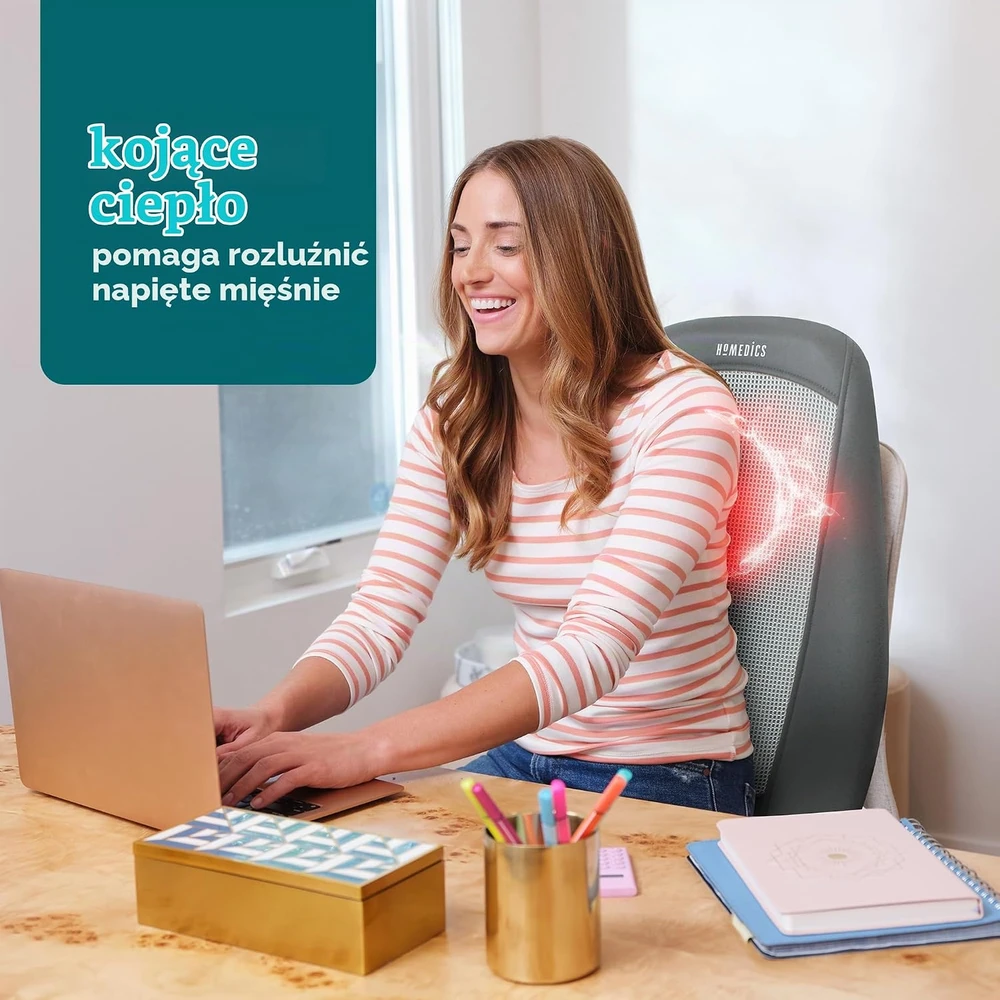 Homedics SBM-180H-EU Shiatsu masažinė kėdė nugarai ir pečiams su šiluma