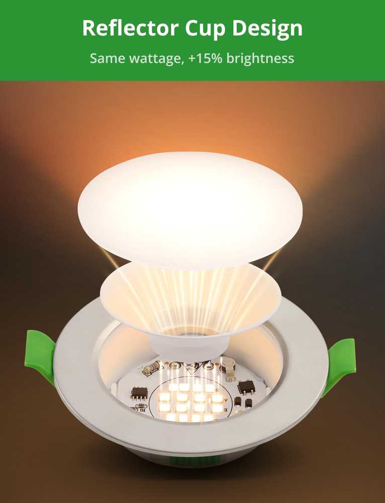 HOMEOW įleidžiamų LED šviestuvų komplektas, 5 W, 230 V, reguliuojamas apšvietimas, 68–80 mm, 6 vnt., nikeliuotas