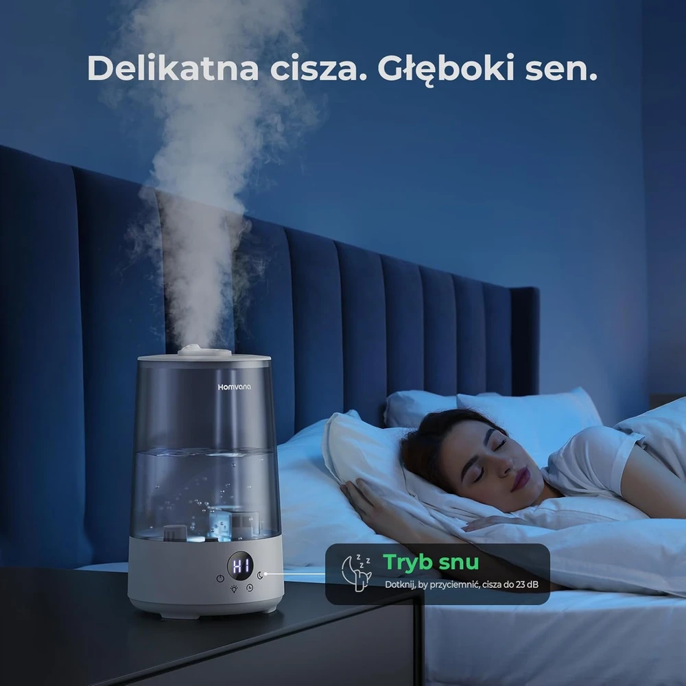 Homvana ultragarsinis oro drėkintuvas 3,6 l, 360° rūkas, 34 val., H101