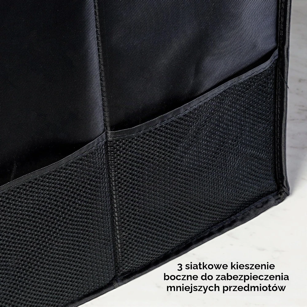 Honey-Can-Do sulankstomas automobilio bagažinės organizatorius su 2 skyriais SFT-01166