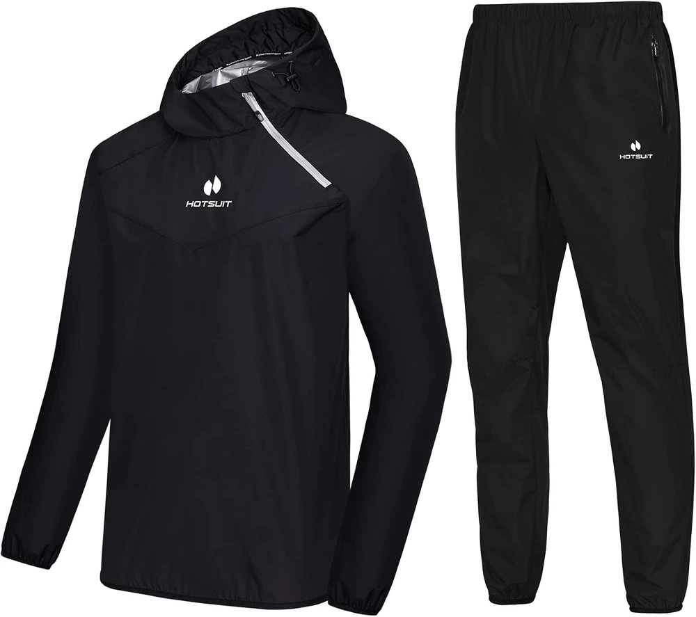 HOTSUIT vyriškas sauna kombinezonas treniruotėms, juodas, 3XL, 5540904-BLK-3XL