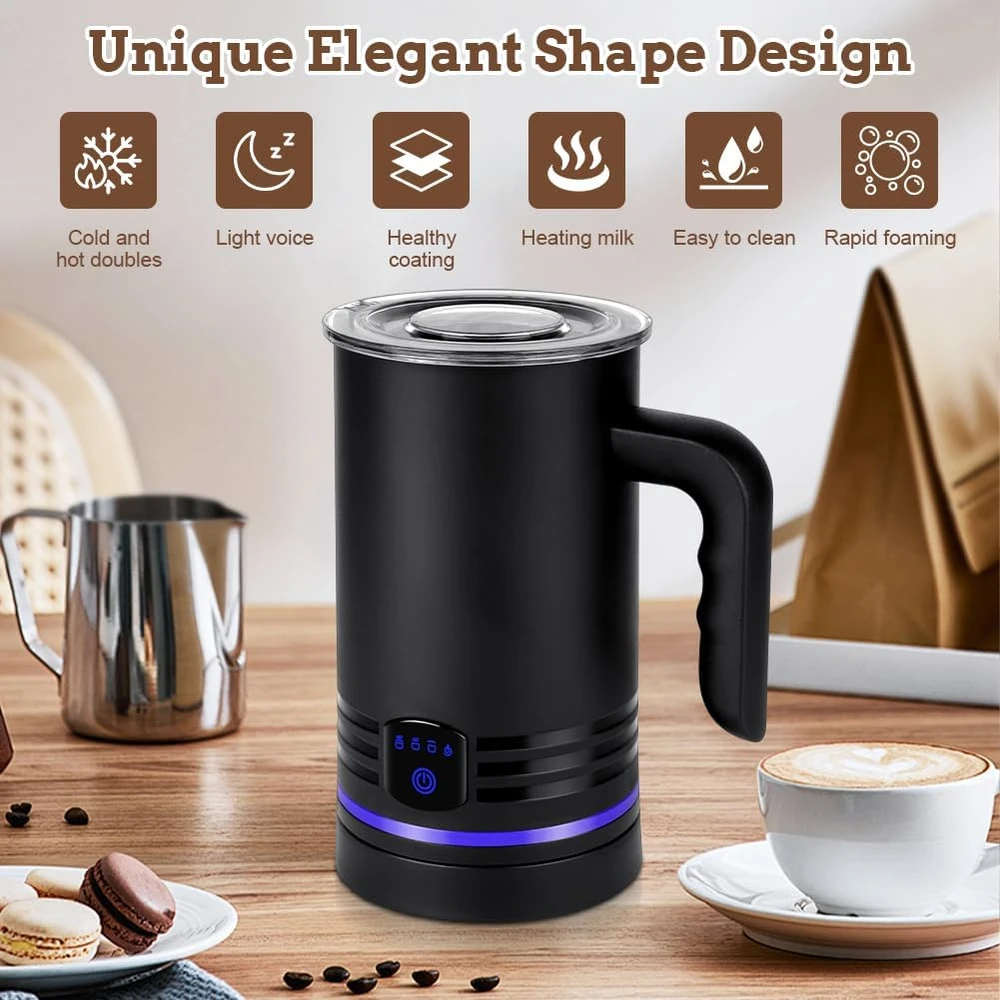HOTUT elektrinis pieno putų plakiklis 4 režimų, 430 ml, 400 W, modelis 4000880