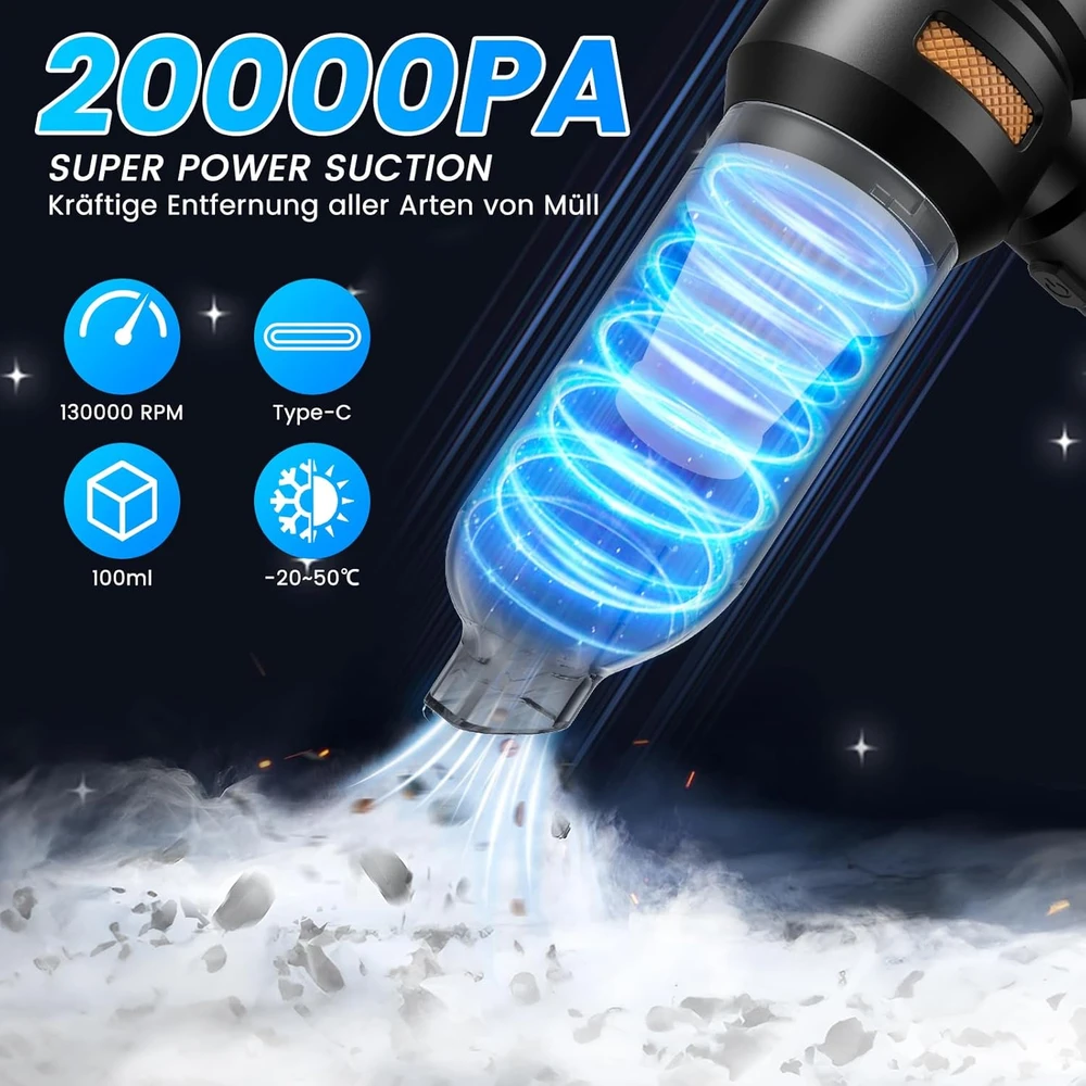 HOVIN rankinis belaidis dulkių siurblys 20000 Pa, 6000 mAh, ST-6659Plus