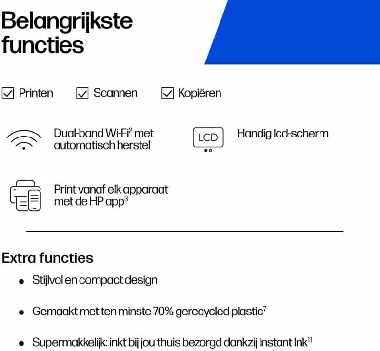 Daugiakampis Spausdintuvas - HP Deskjet 2920, Spausdinimas, Skanavimas, Kopijavimas, Wi-Fi