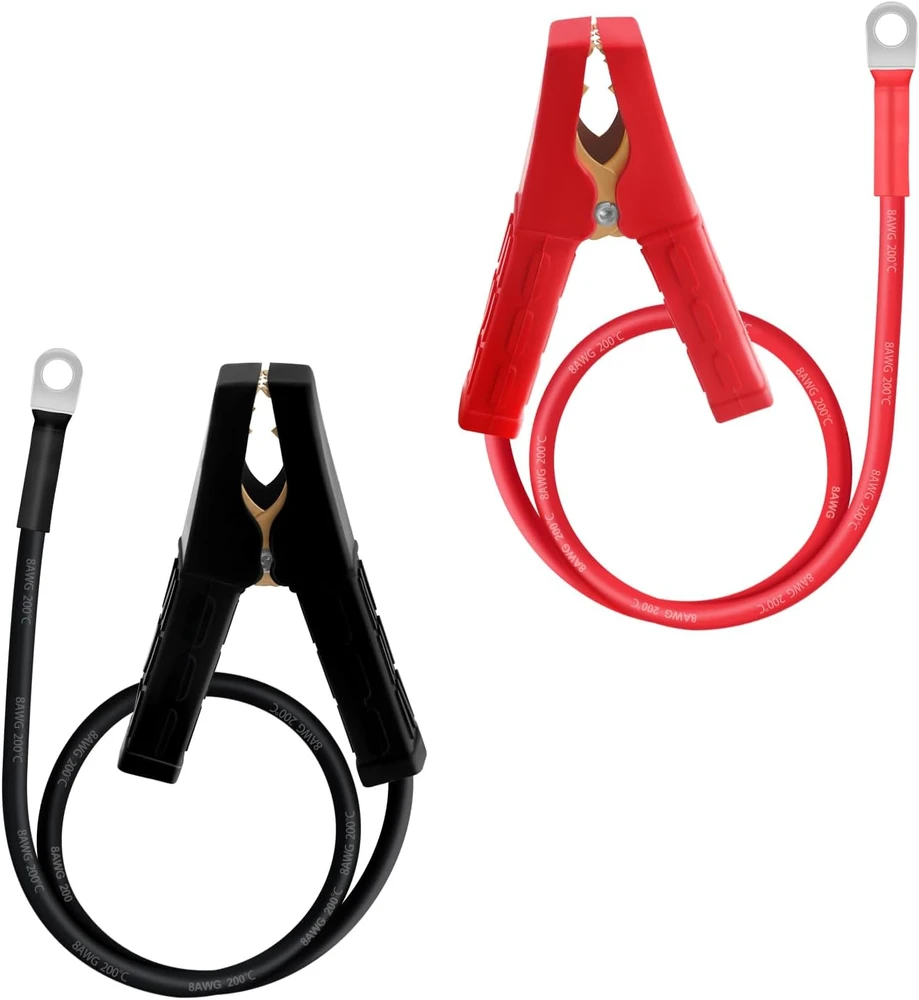HuaLiSiJi automobilinis akumuliatoriaus krokodilo laidas 12–24 V, 50 cm, 10 mm² HL20240425