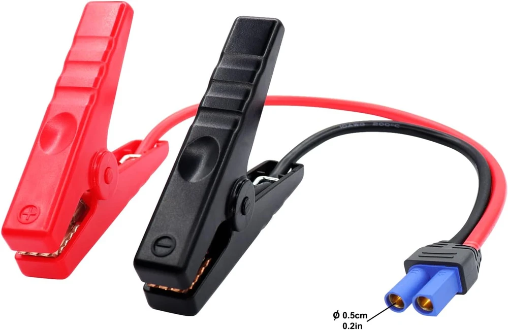 HuaLiSiJi paleidimo kabelis EC5 su krokodilo spaustukais 12 V 600 A EC5-20230202