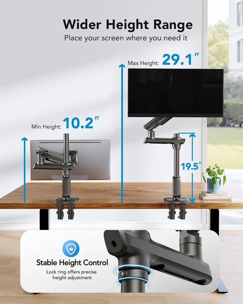 HUANUO monitoriaus laikiklis 17–49 colių, iki 18 kg, VESA 100 × 100 mm, HNSS49B