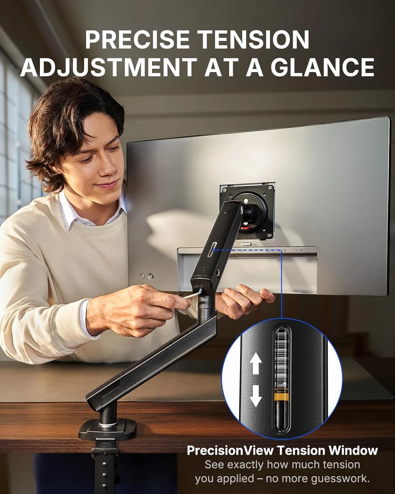 HUANUO monitoriaus laikiklis FlowLift Pro 13–32 col., iki 9kg, VESA 75/100 mm HNDMA118B-SS