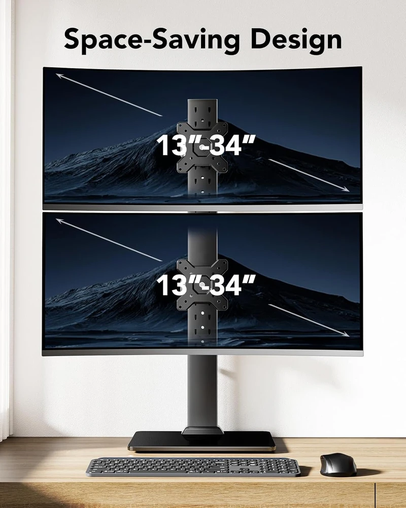 HUANUO vertikalus dviejų monitorių stovas 13–34 col., iki 20 kg, HNDMA61B