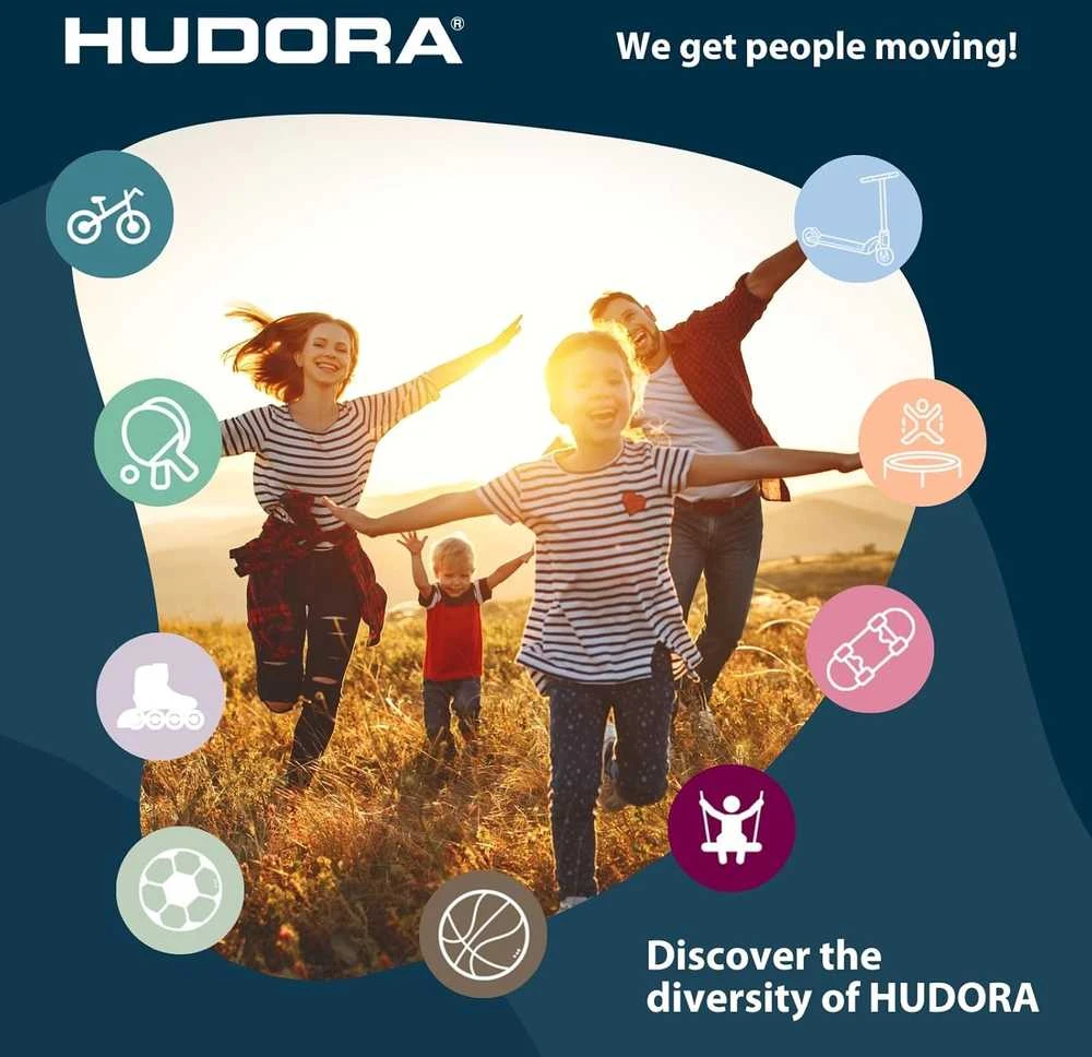 HUDORA paspirtukas BigWheel 205, aliuminio rėmas, reguliuojamas vairas, iki 100 kg