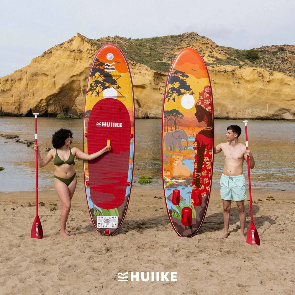 HUIIKE pripučiama irklentė su aksesuarais, 305x84x15 cm, PVC, 130 kg, African Soul - Full Pack