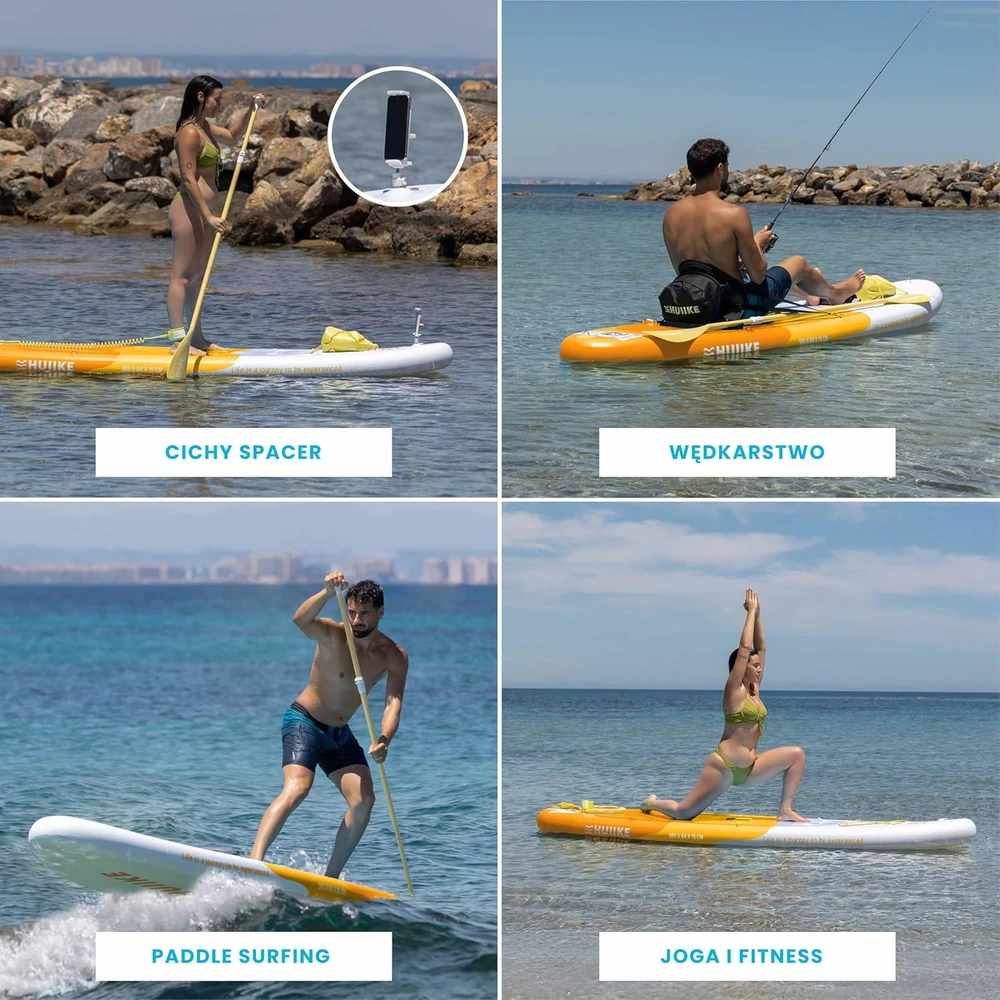 HUIIKE pripučiama SUP lenta 305x84x15 cm su aksesuarais, maksimalus svoris 130 kg
