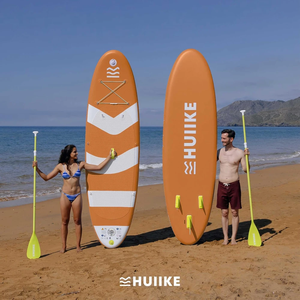 HUIIKE pripučiama SUP lenta su priedais, 305x84x15 cm, 130 kg, PVC, oranžinė