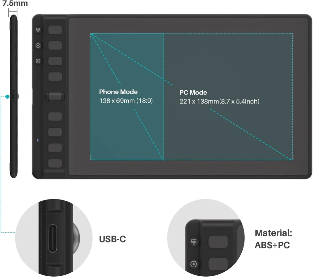 Huion Inspiroy 2 M H951P grafinė planšetė