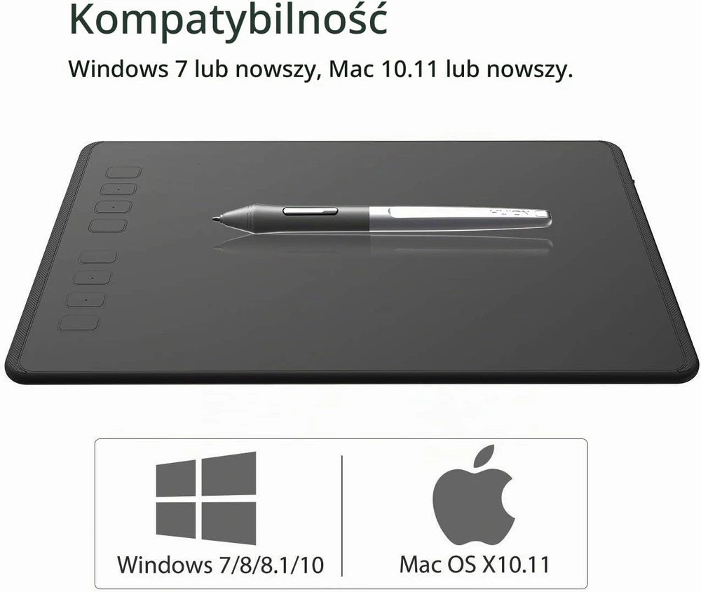 HUION grafinė planšetė Inspiroy H950P 9 x 5 col., 8192 slėgio lygių, USB
