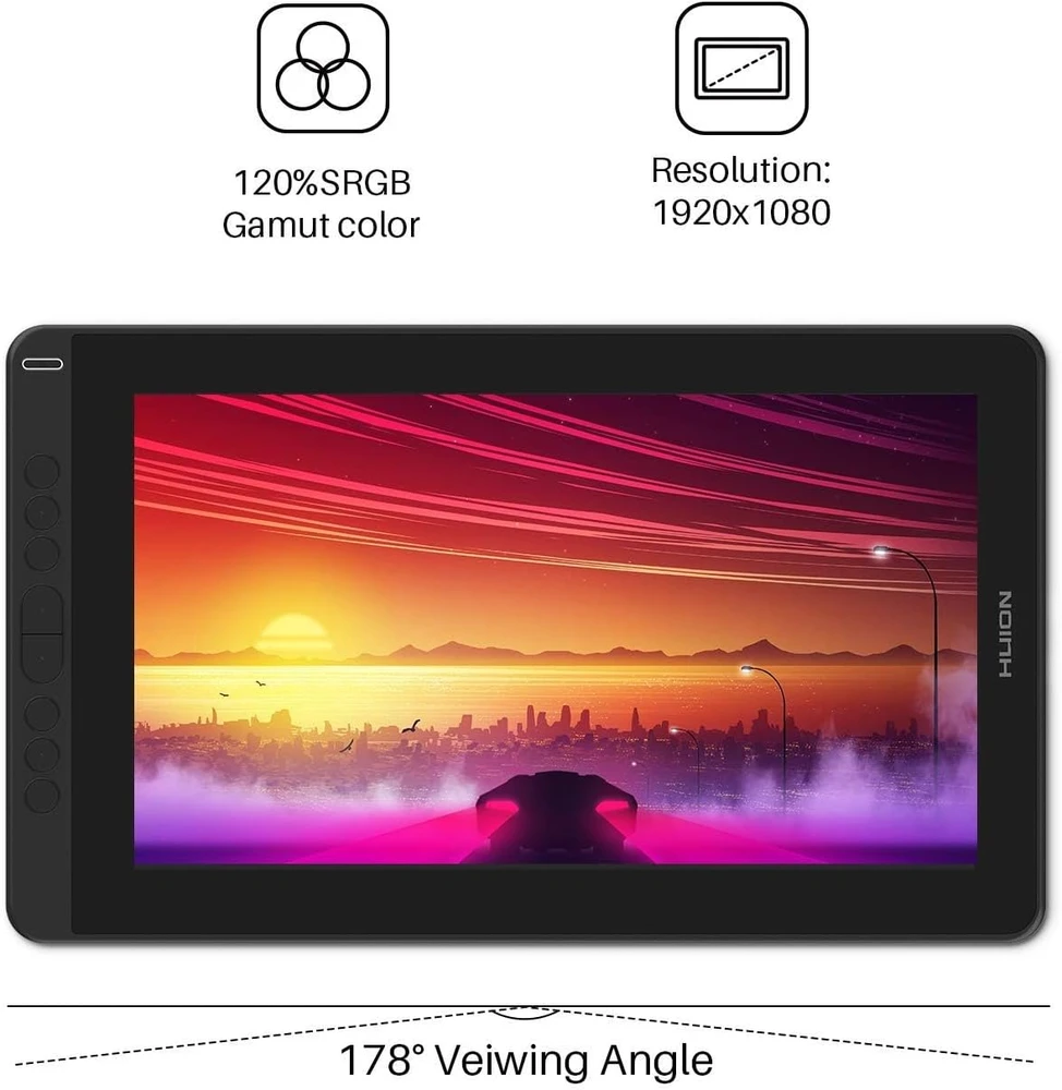 HUION grafinis ekranas Kamvas 13, 13,3 col. Full HD, 8192 slėgio lygių