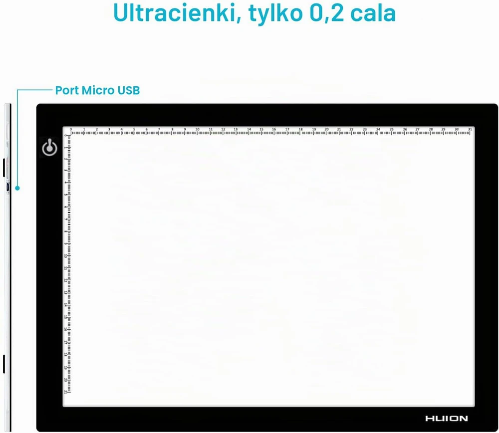 HUION LED piešimo švieslentė 31 x 21 cm su USB maitinimu ir reguliuojamu ryškumu L4S