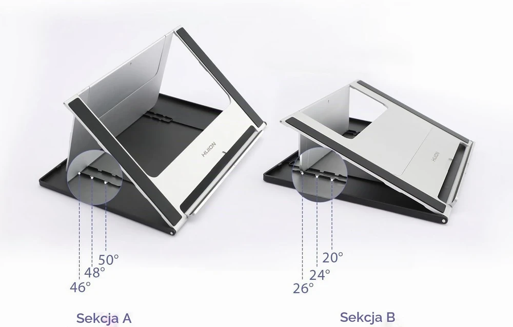 HUION sulankstomas stovas grafiniam planšetiniam kompiuteriui 10–18 colių HUION Support