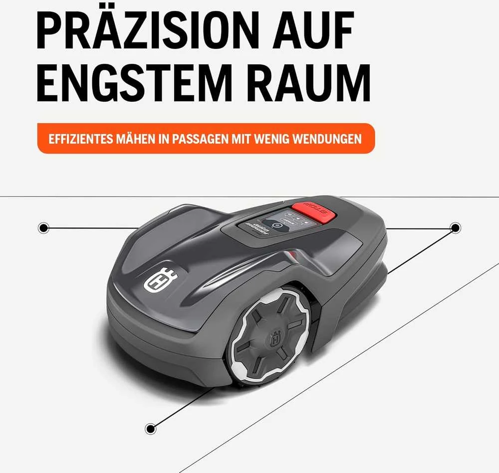 Husqvarna robotinė vejapjovė Automower Aspire R4, akumuliatorinė, Wi‑Fi, Bluetooth, iki 400 m², 970840812