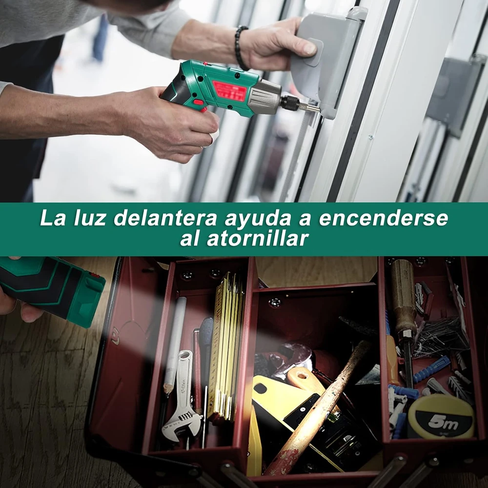 HYCHIKA akumuliatorinis suktuvas 3,6 V, 6 Nm, 2000 mAh su 36 priedais ML-CS46-36