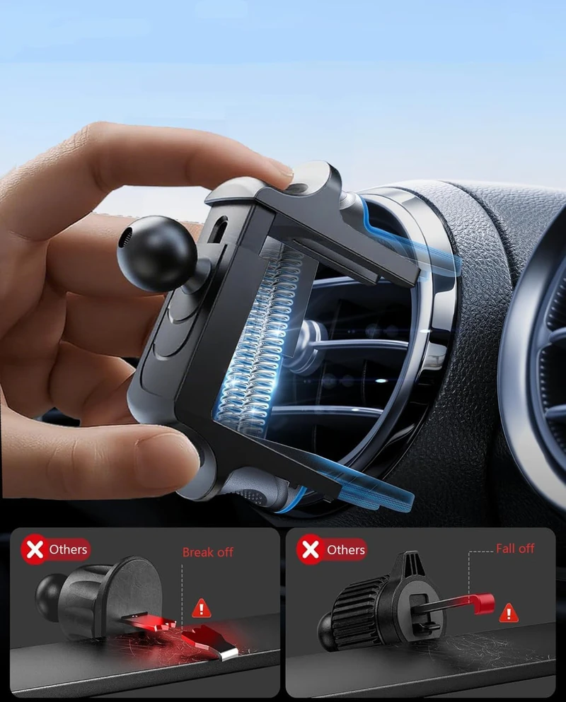 ICAILIN automobilinis telefono laikiklis ventiliacijos grotelėms su 360° pasukimu Circular