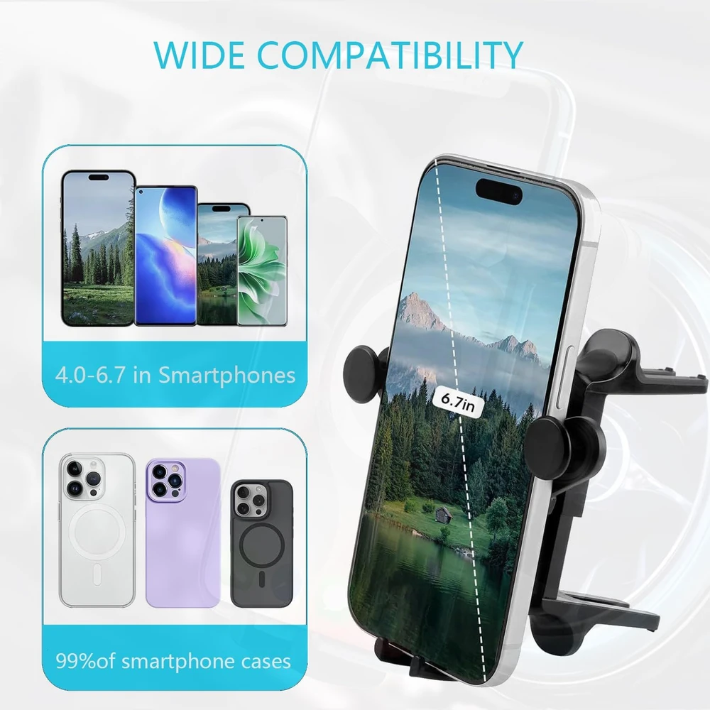 ICAILIN automobilinis telefono laikiklis ventiliacijos grotelėms su 360° pasukimu Circular