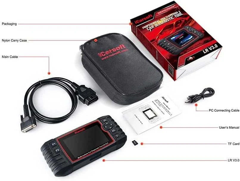 iCarsoft LR V3.0 universalus diagnostikos įrenginys