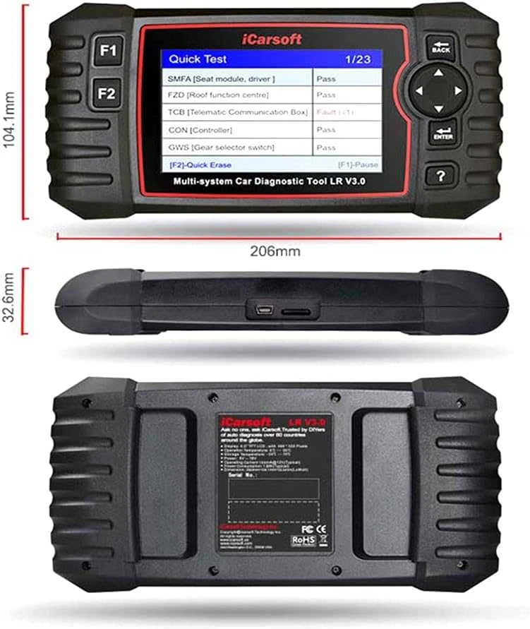 iCarsoft LR V3.0 universalus diagnostikos įrenginys