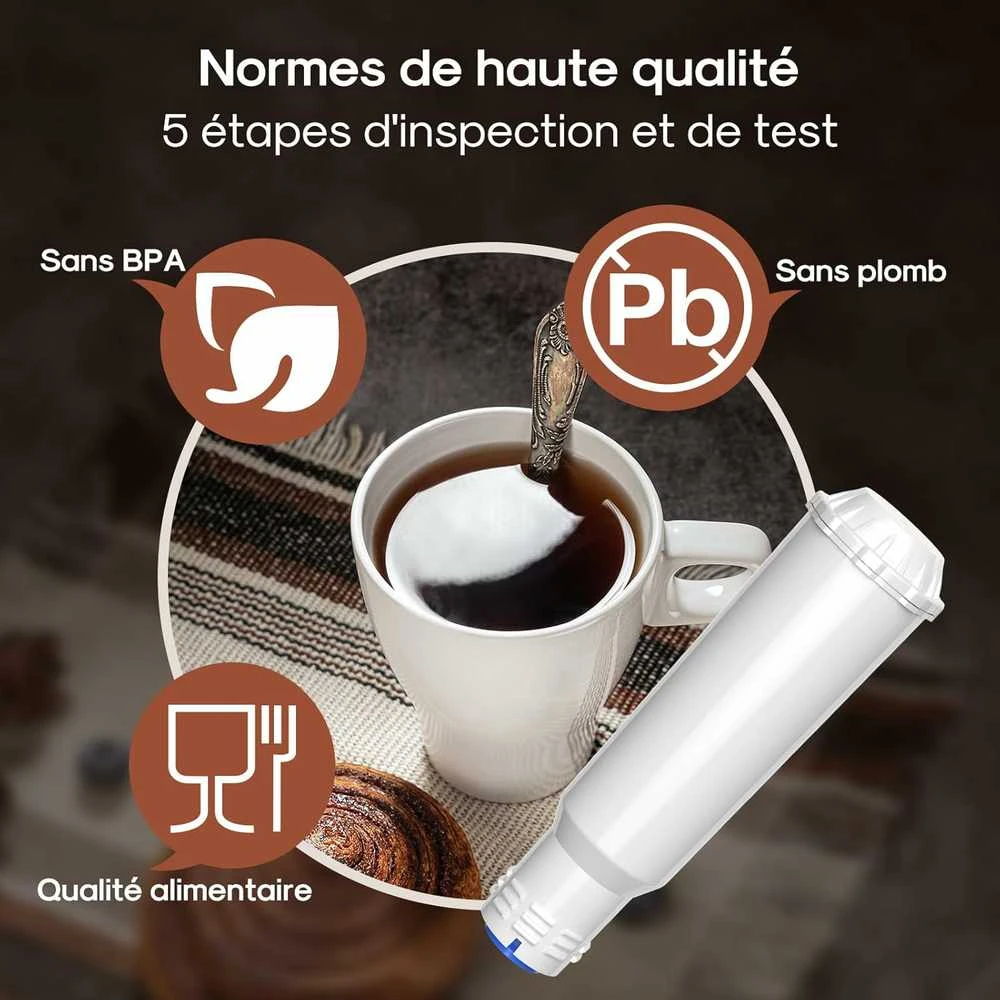 ICEPURE vandens filtrai kavos aparatams, aktyvuotos anglies ir dervos, suderinami su Krups F088 Pro Aqua, 6 vnt.