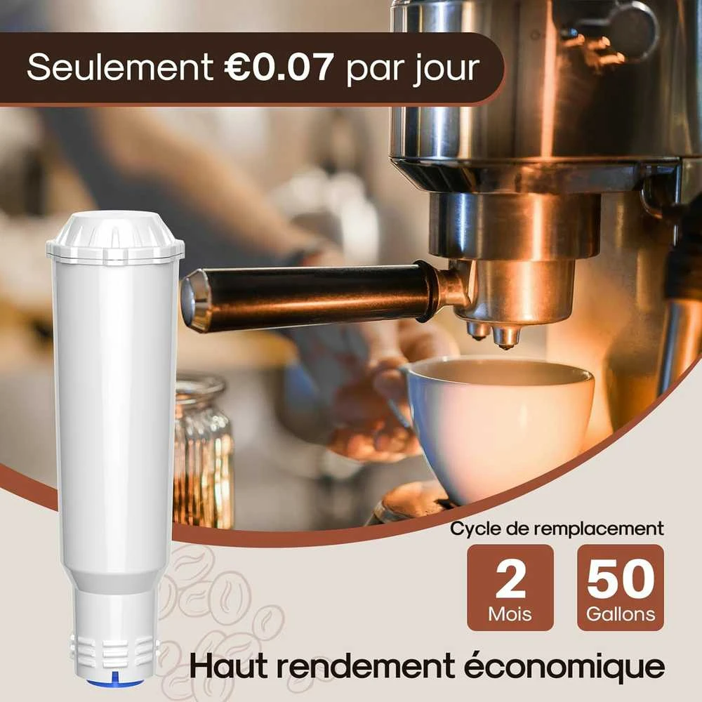 ICEPURE vandens filtrai kavos aparatams, aktyvuotos anglies ir dervos, suderinami su Krups F088 Pro Aqua, 6 vnt.