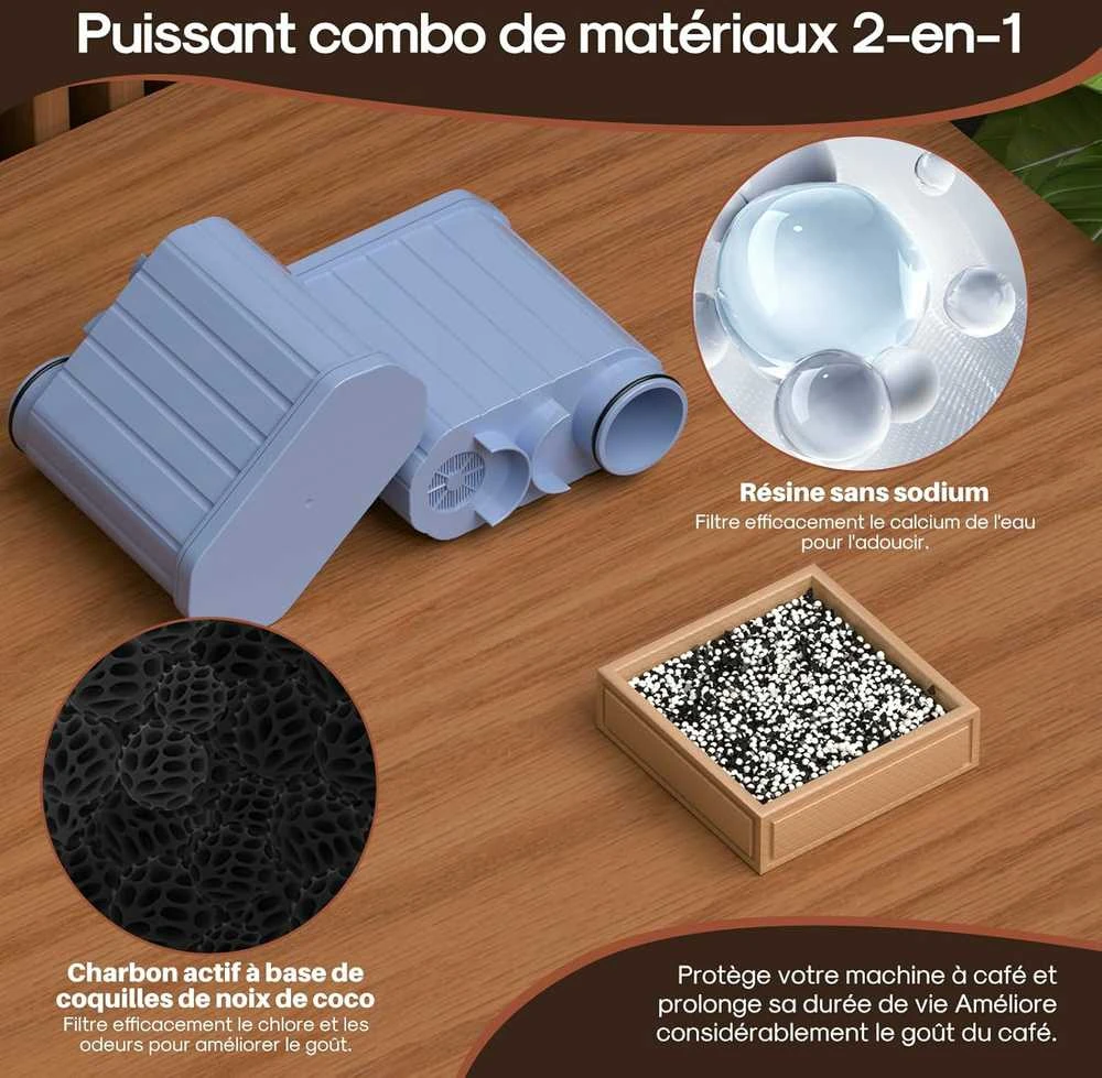 ICEPURE vandens filtras kavos aparatams, suderinamas su Philips AquaClean CA6903, 6 vnt.