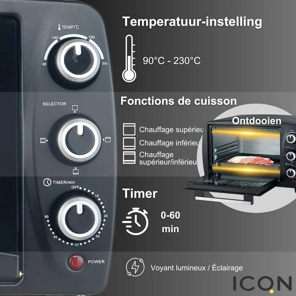 Elektrinė krosnelė ICQN Compact mini orkaitė