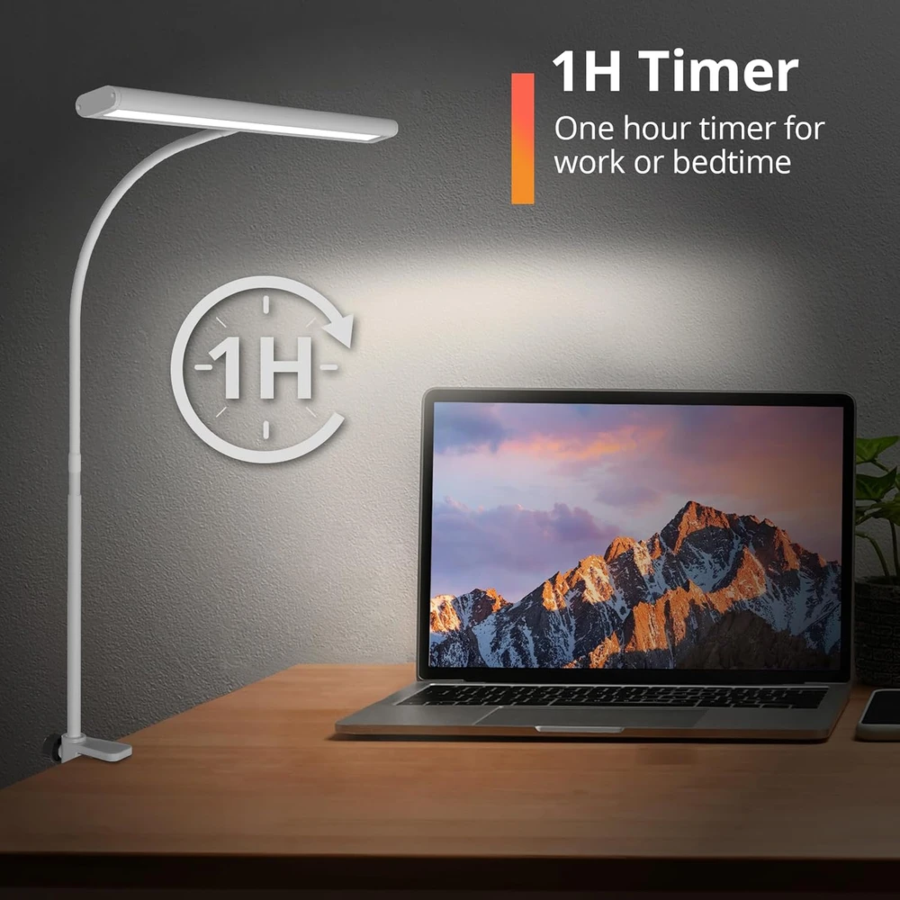 iFalarila stalinė LED lempa su spaustuku, 160 LED, 10 W, TBL727-BK