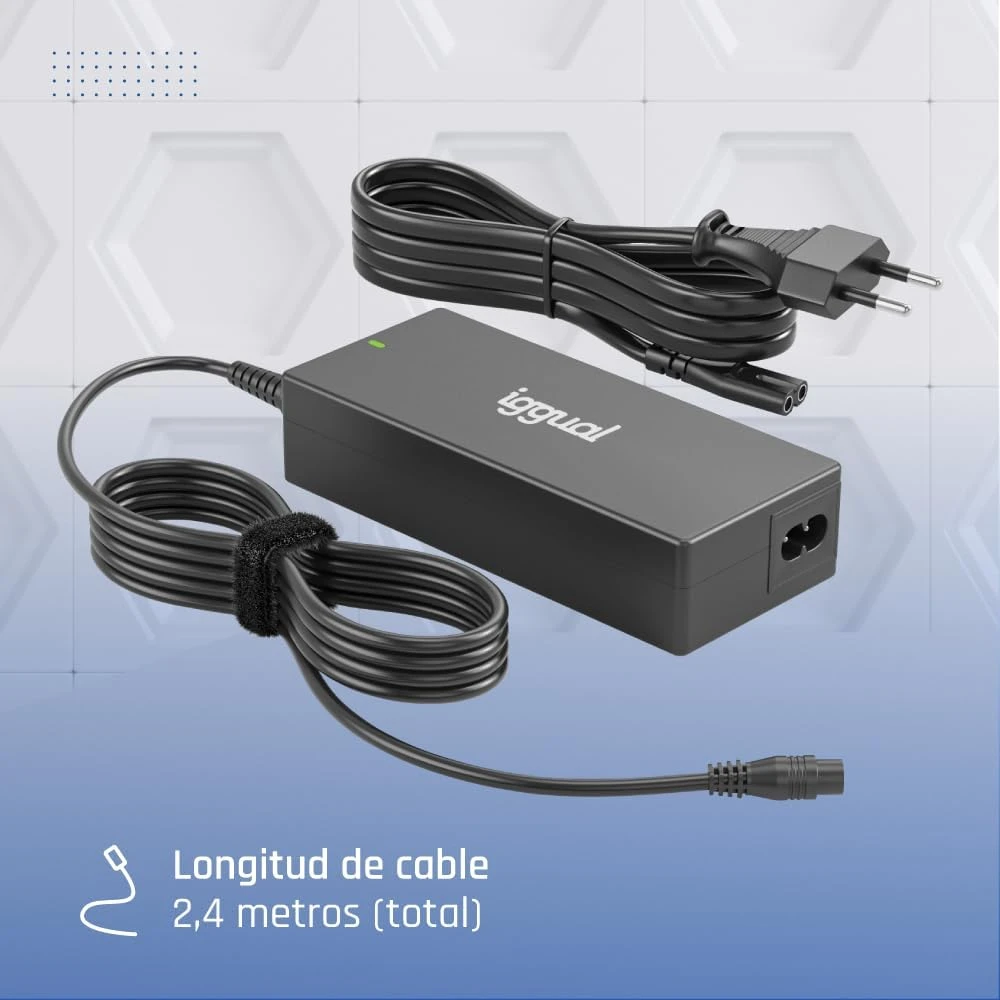 iggual universalus nešiojamųjų kompiuterių kroviklis 90 W, 12 keičiamų jungčių, USB-C, automatinis įtampos pasirinkimas, CUA-C-12T-90 W