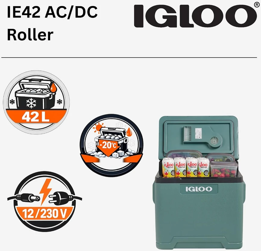 Igloo IE42 termoelektrinė šaldymo dėžė 42 l, šviesi Mėlyna