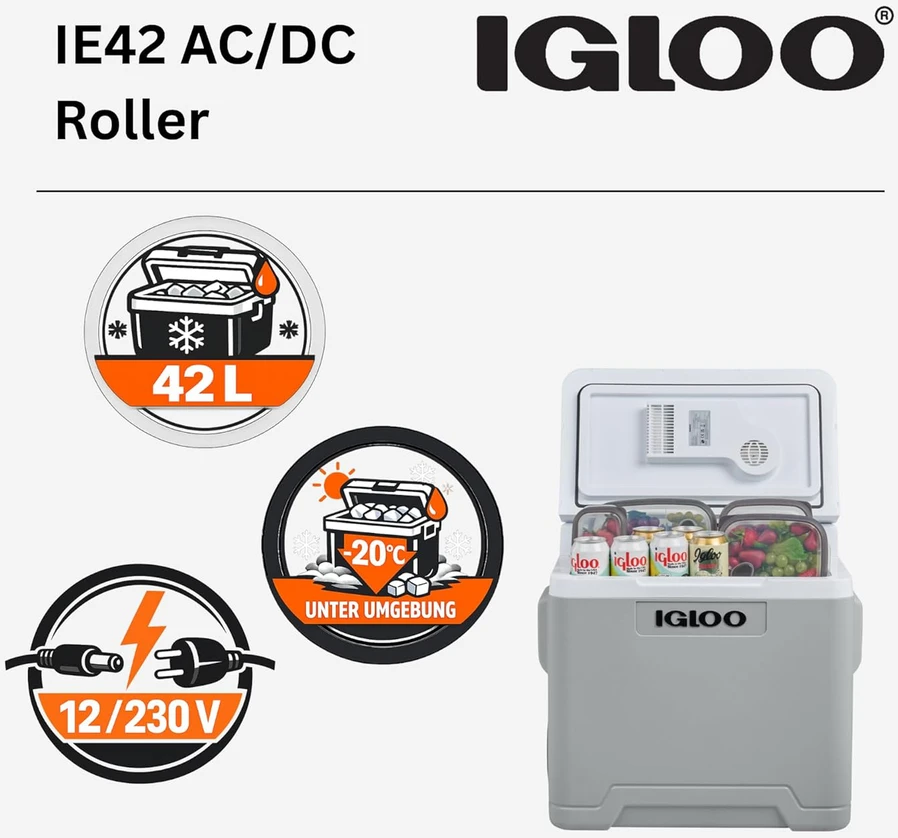 Igloo IE42 termoelektrinė šaldymo dėžė 42 l, šviesi Mėlyna