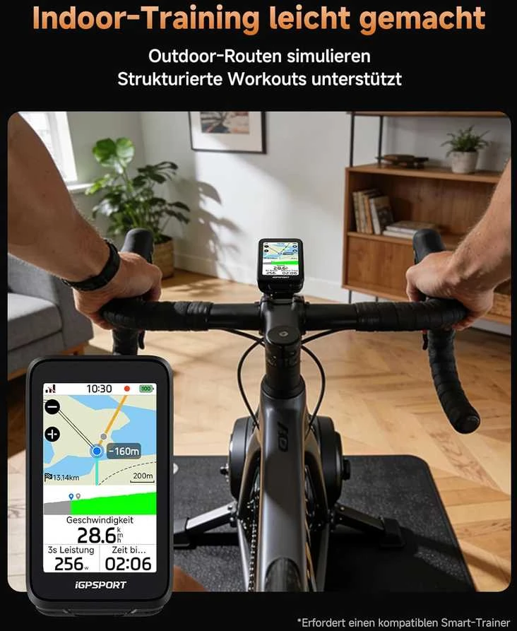 iGPSPORT belaidis dviračio kompiuteris su 3 colių LCD ekranu ir Bluetooth BiNavi Air