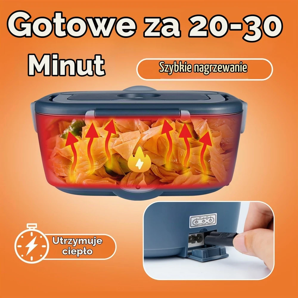 ihakkason elektrinis pietų dėžutės šildytuvas 65 W, 1,5 l, 12 V/24 V/220 V