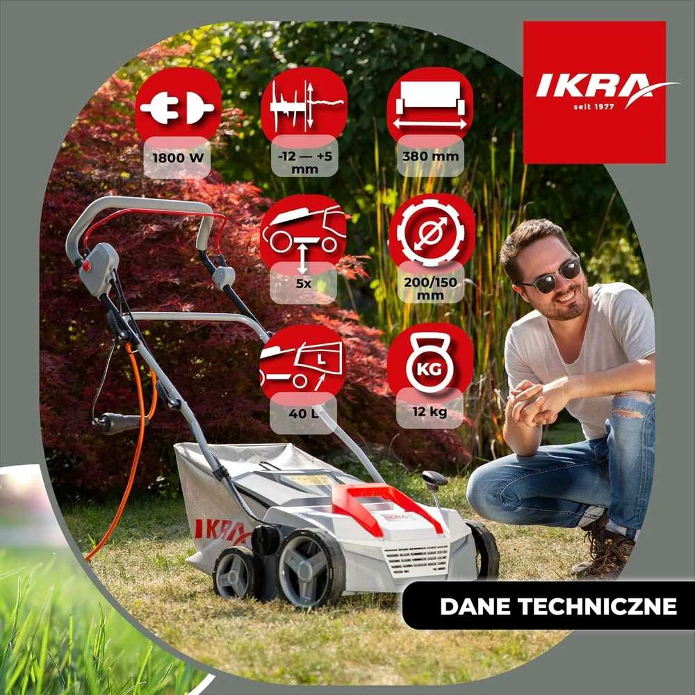 Ikra Elektrinis aeratorius-skarifikatorius 1.8 kW IEVL 1838