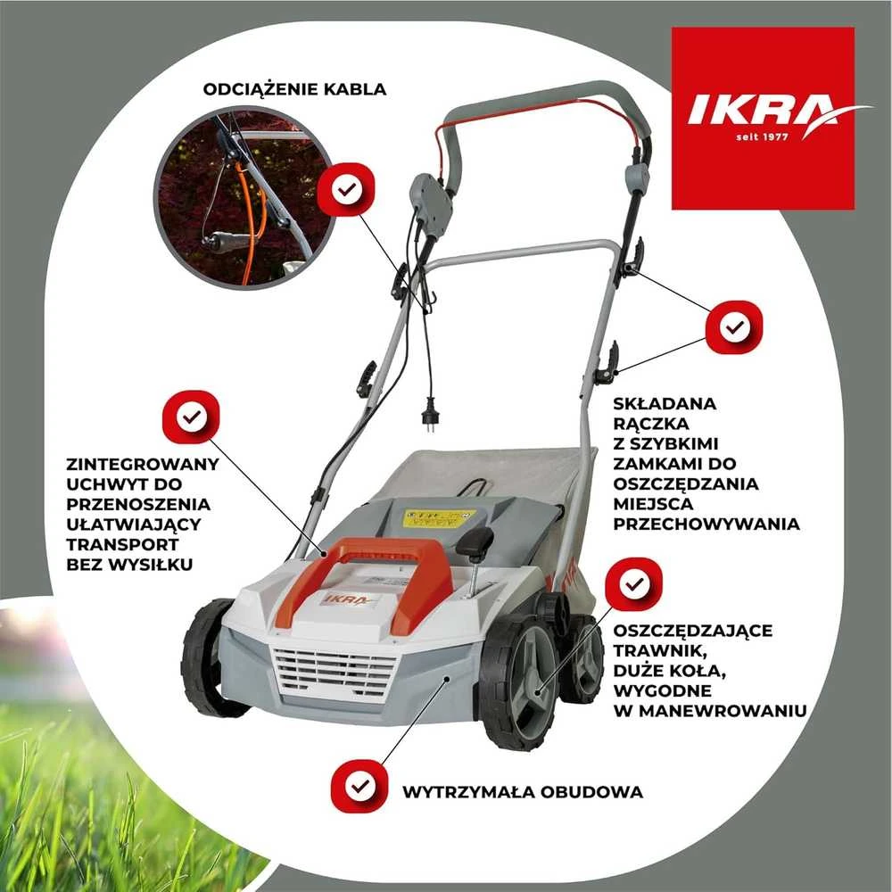 Ikra Elektrinis aeratorius-skarifikatorius 1.8 kW IEVL 1838