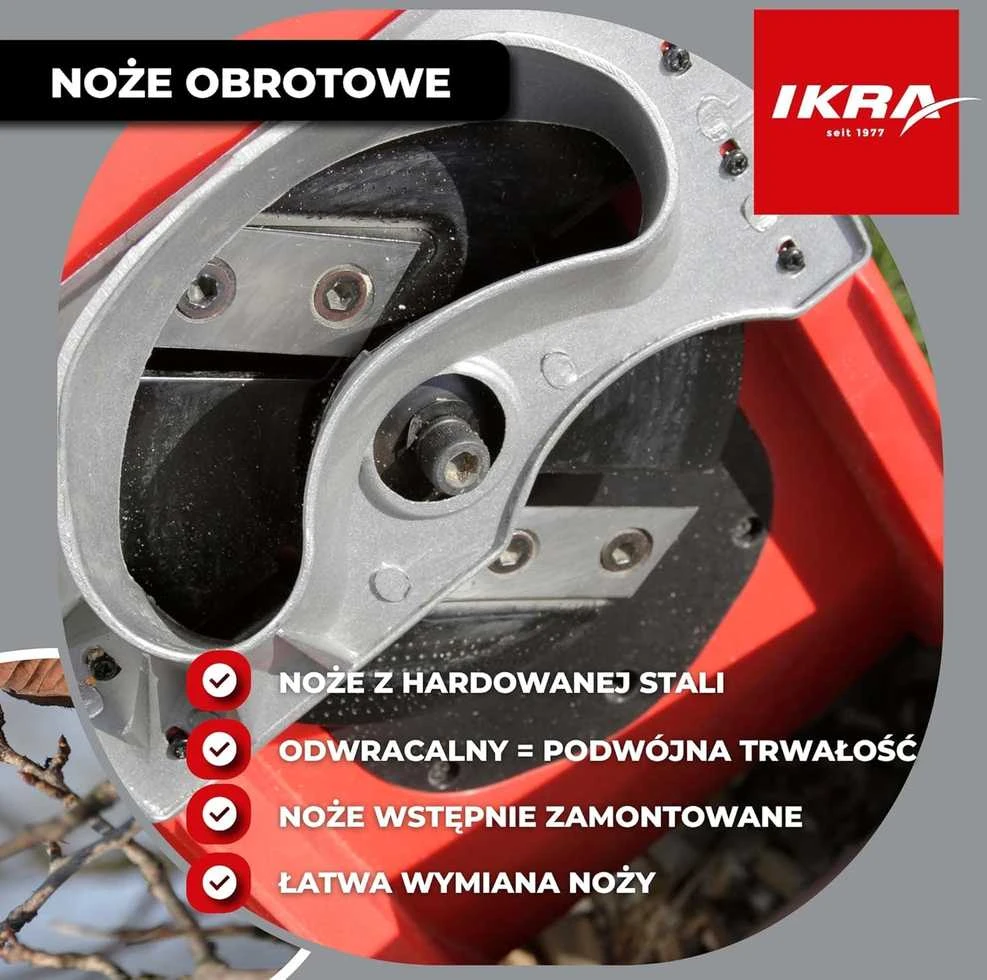 Elektrinis šakų smulkintuvas 2,5 kW Ikra Mogatec IMH 2500