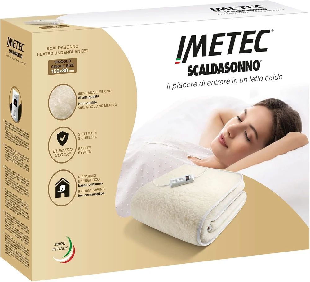 Imetec elektrinė paklodė Scaldasonno 150 x 80 cm, 2 temperatūros, 50–55 W, 6004E