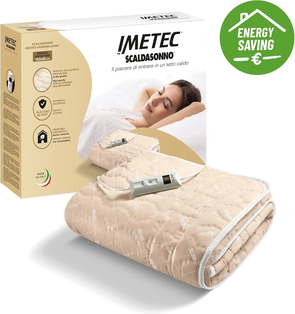 Imetec elektrinė paklodė viengulei lovai 150 x 80 cm, 56 W, 2 temperatūros, 6113C