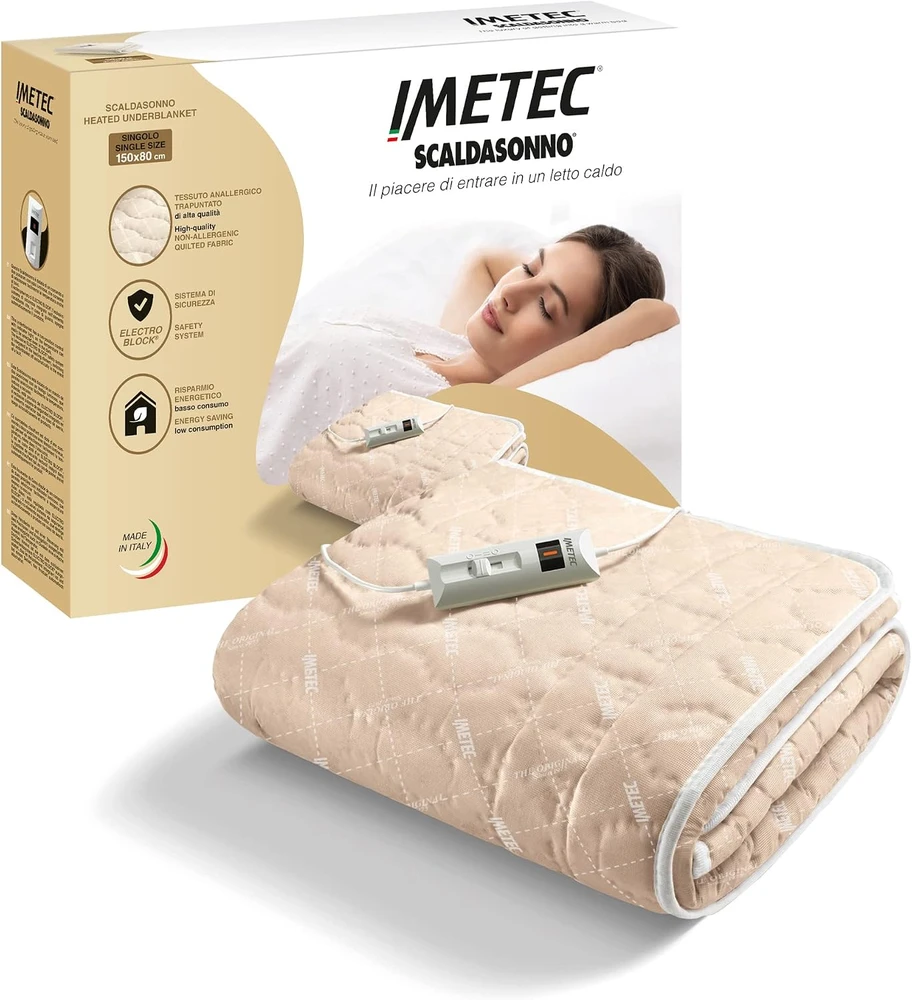 Imetec elektrinė paklodė viengulei lovai 150 x 80 cm, 56 W, 2 temperatūros, 6113C