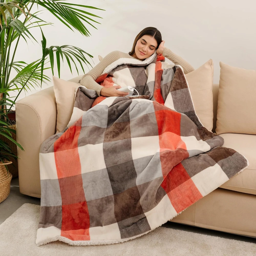 Imetec elektrinis pledas Adapto Tartan Festival 160 x 120 cm, 150 W, modelis 26010